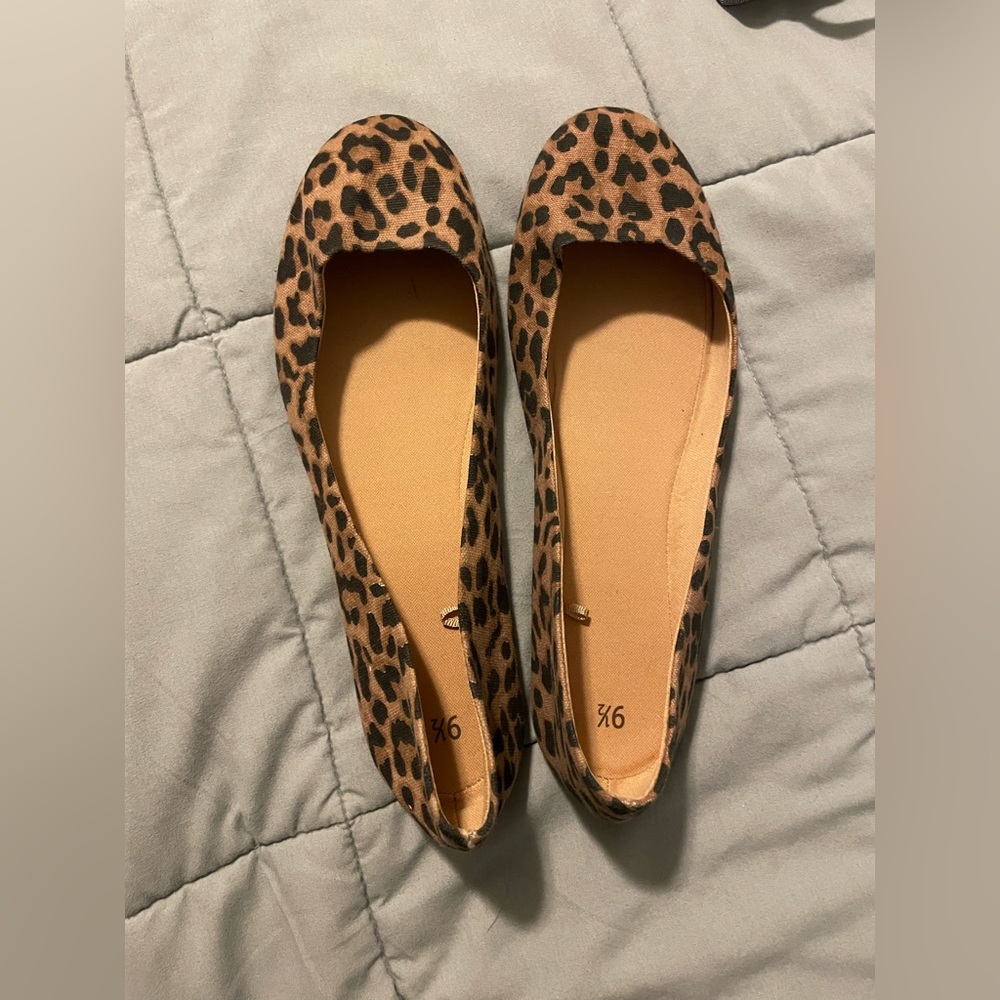 Time and Tru Cheetah Print Flats